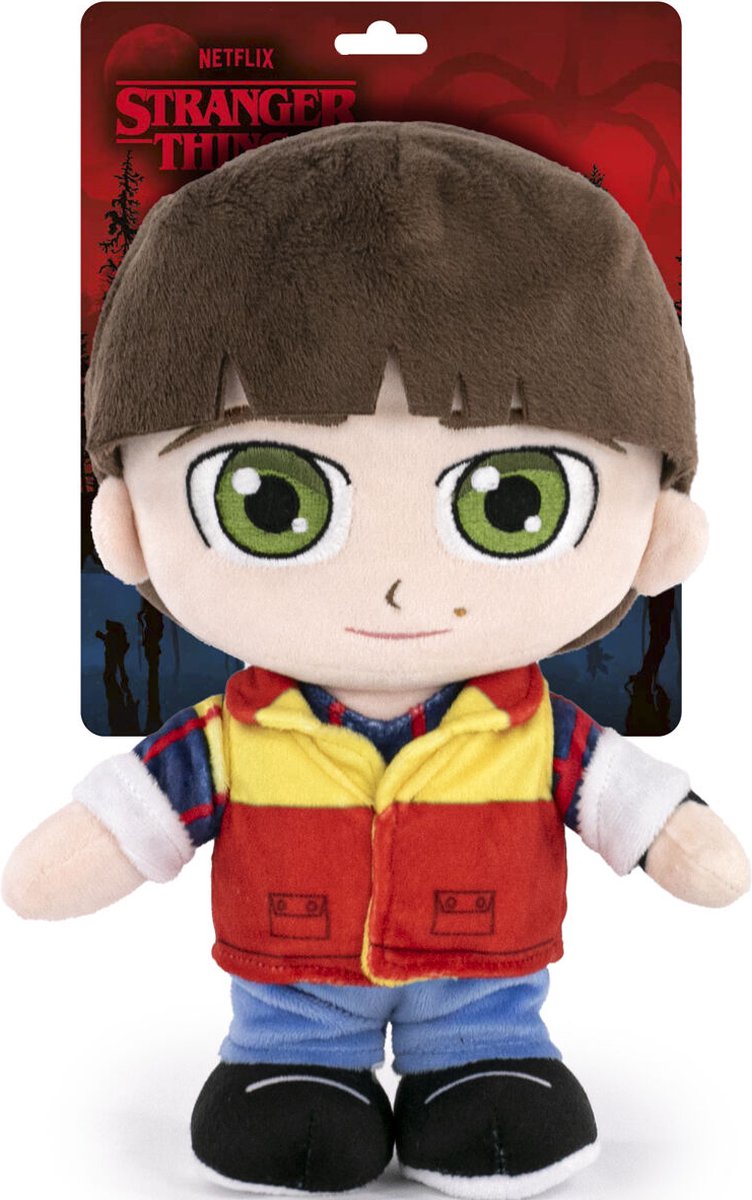 Will Byers - Stranger Things Pluche Knuffel 30 cm {Netflix Plush Toy | Stranger-Things Speelgoed knuffeldier knuffelpop voor kinderen jongens meisjes | Knuffel en Speel met Demogorgon, Dustin, Will, Lucas, Mike, Eleven}